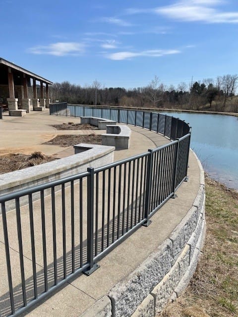 Handrail fabricated for a local park in Jeffersonville, Indiana.