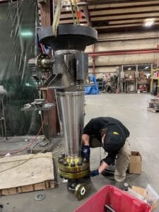 Test assembly of the high pressure hydrocarbon cyclone with its modular components