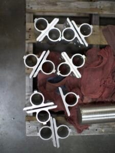 CNC machined brackets for custom hand railing
