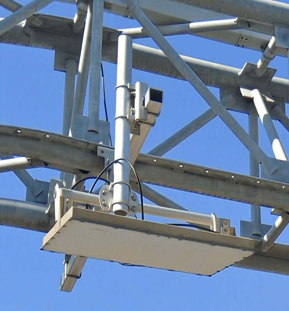 Installed custom camera fixture for tollways