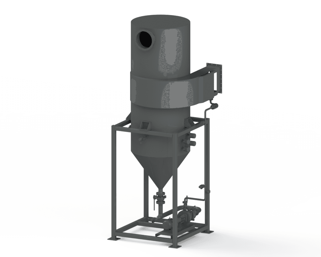 3D render of a particulate scrubber
